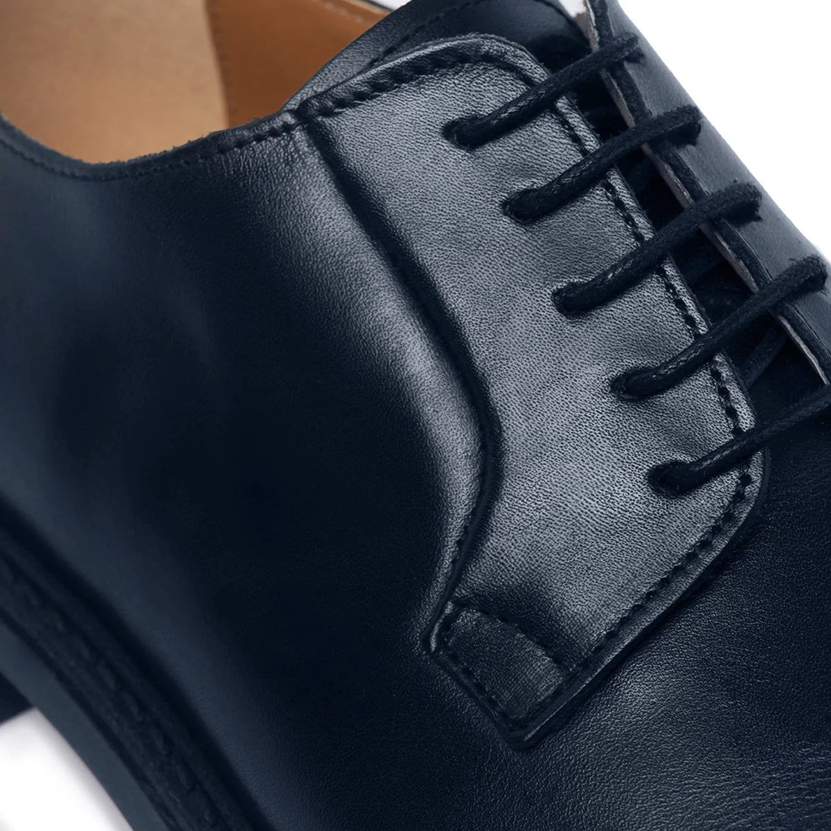 Derbies en cuir - Bleu