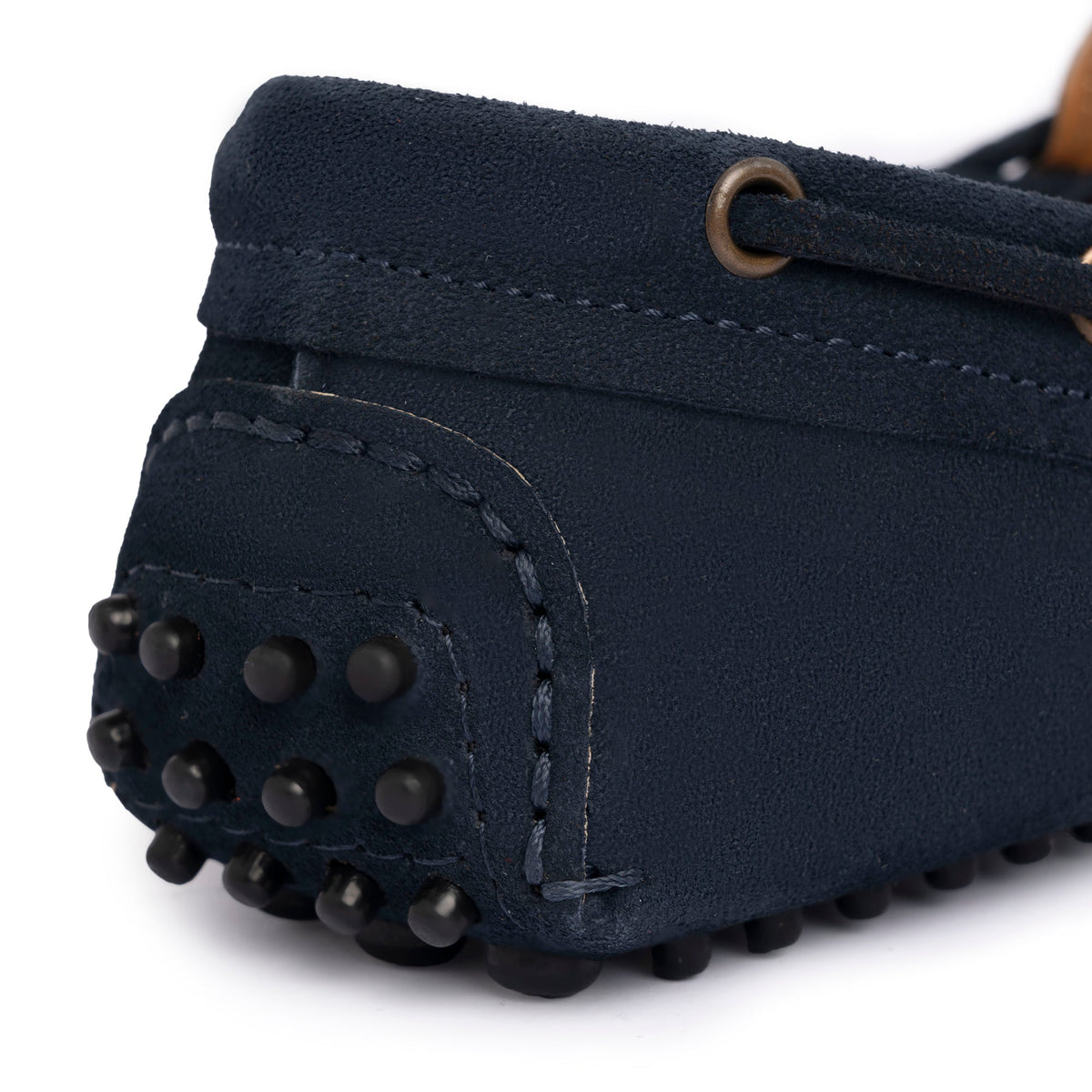 Mocassins de conduite à lacets femme en daim - Bleu
