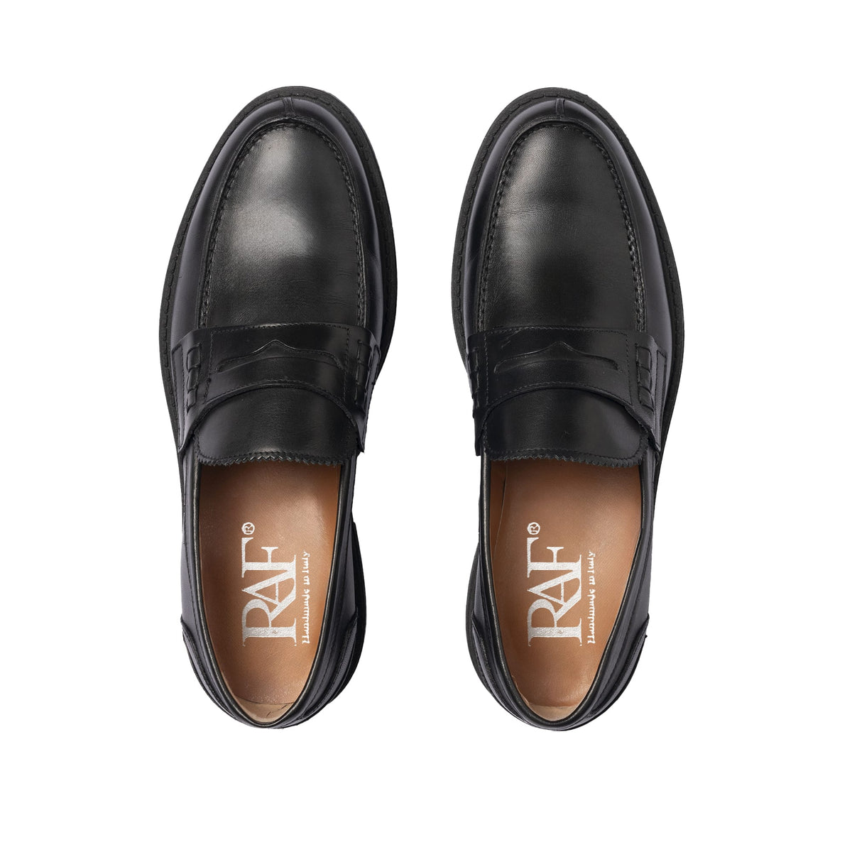 Mocassins en cuir - Noir