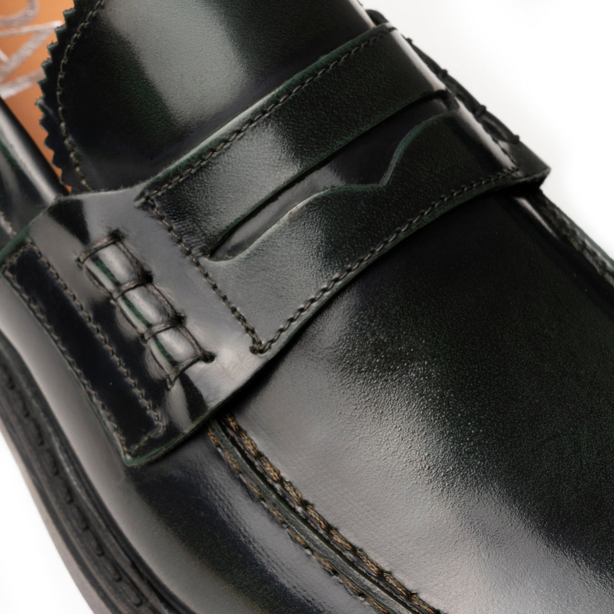 Mocassins College en cuir brossé - Vert