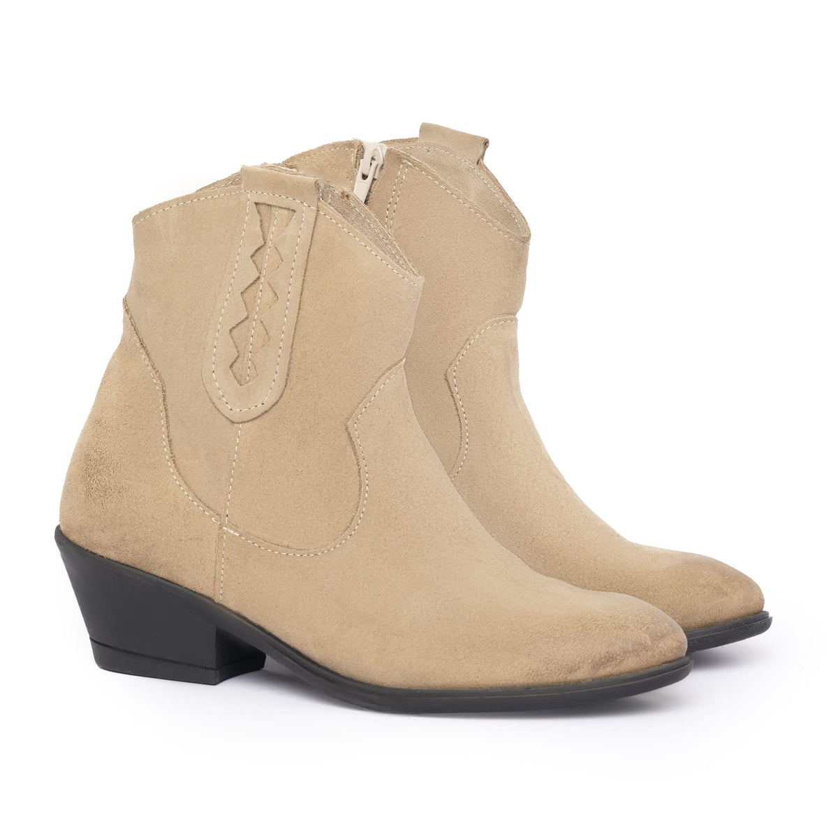 Bottines santiags femme - Taupe