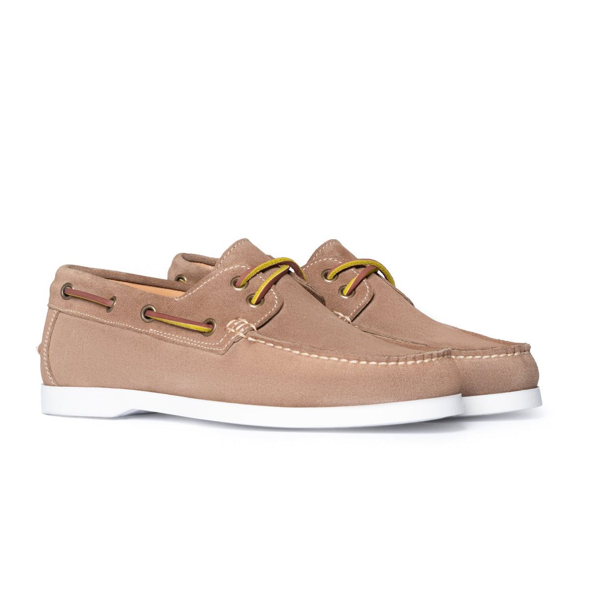 Mocassins bateau femme en daim - Taupe
