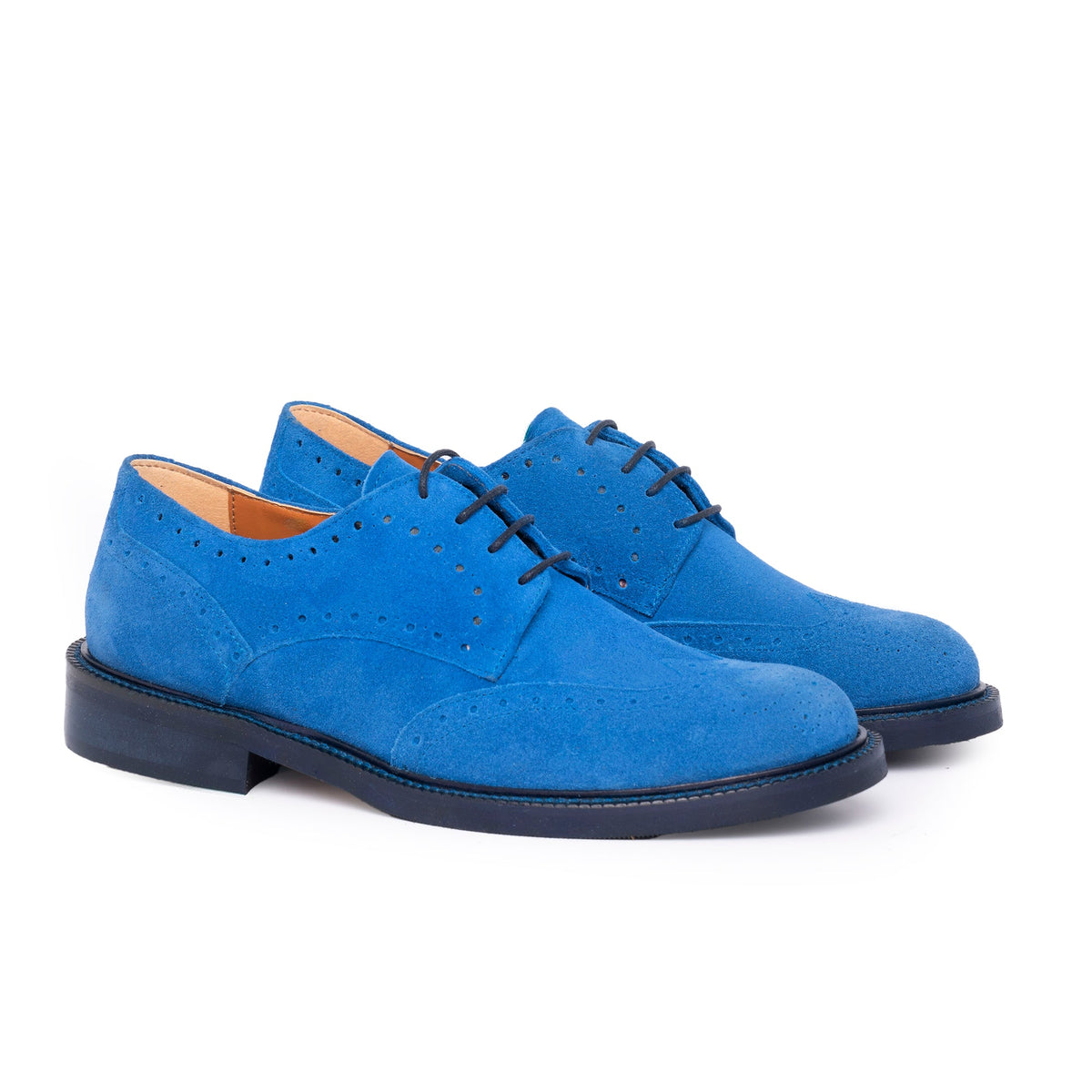 Richelieu femme en daim - Cobalt