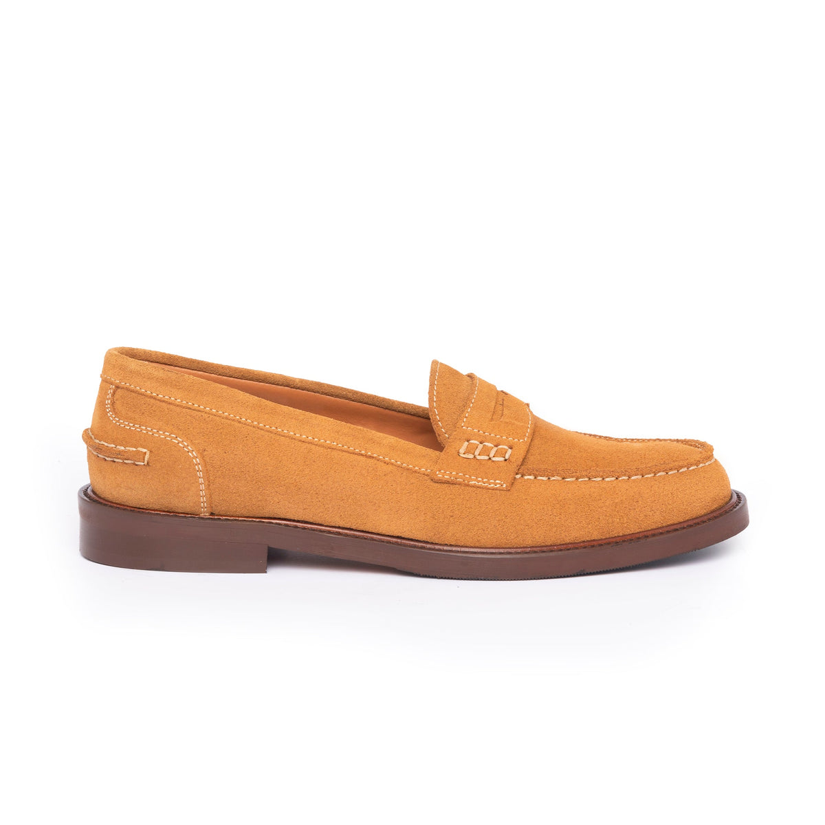 Mocassins femme en daim - Cognac