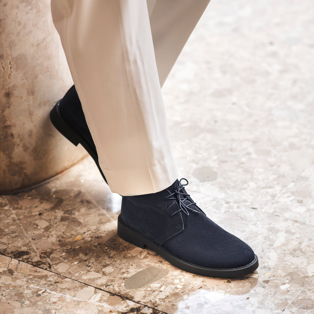 Chukka boots en daim - Bleu