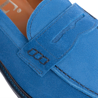 Mocassins femme en daim - Cobalt