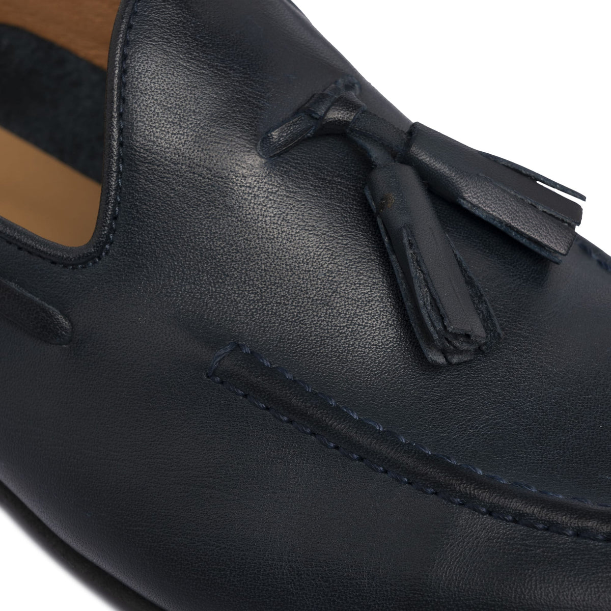 Mocassins à pampilles en cuir - Bleu