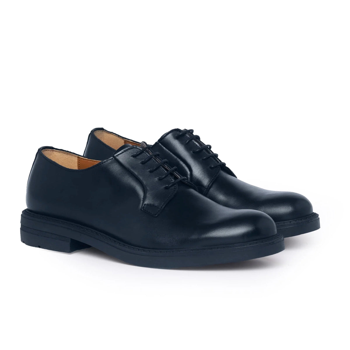 Derbies en cuir - Bleu