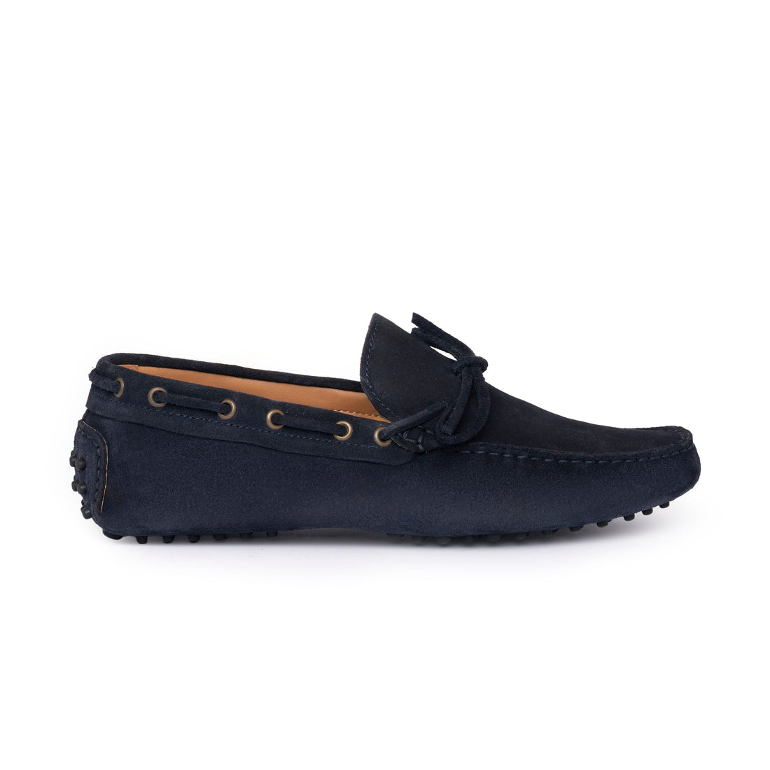Mocassins de conduite à lacets en daim - Bleu