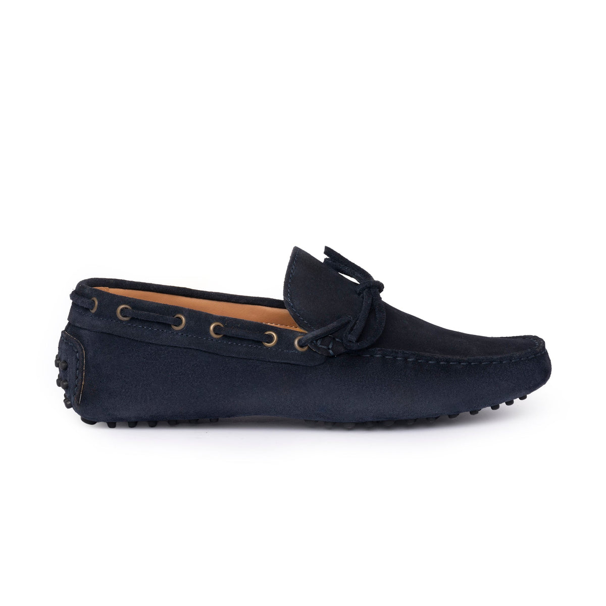 Mocassins de conduite à lacets en daim - Bleu