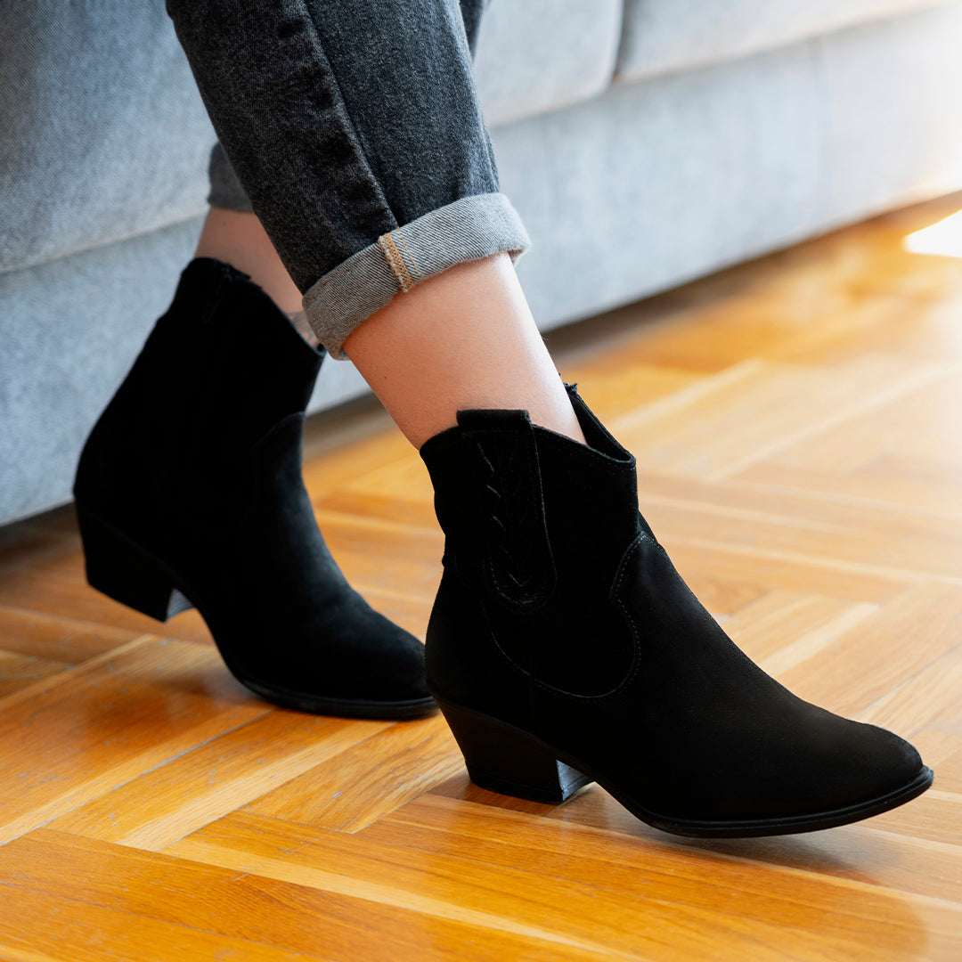 Bottines santiags femme - Noir
