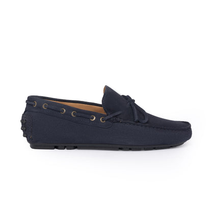 Mocassins de conduite à lacets F.2 en daim - Bleu