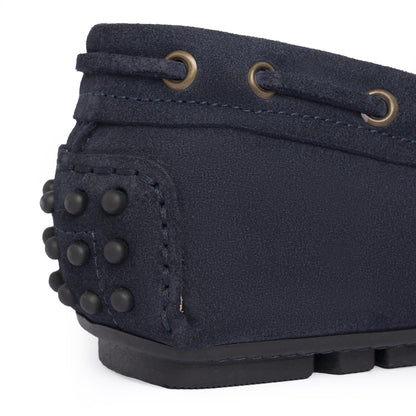 Mocassins de conduite à lacets F.2 en daim - Bleu