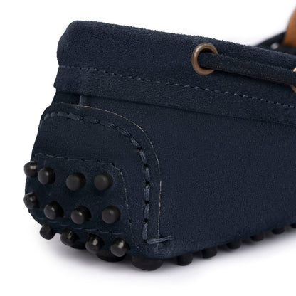 Mocassins de conduite à lacets en daim - Bleu