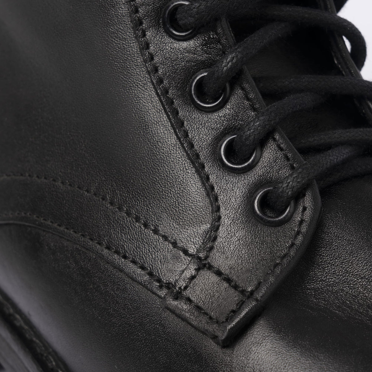 Bottines à lacets en cuir - Noir