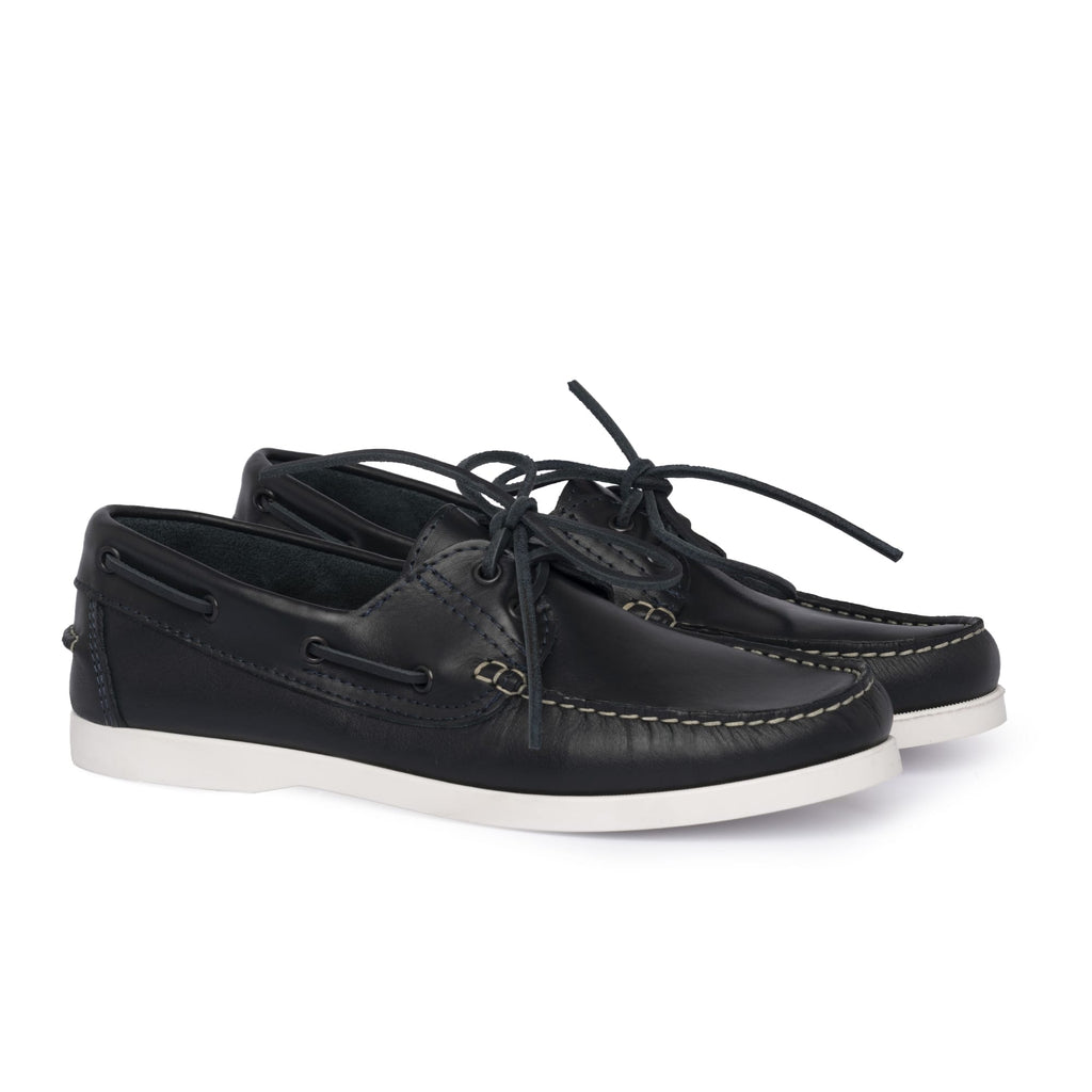 Loafers Boat 01 with Leather Laces Blue