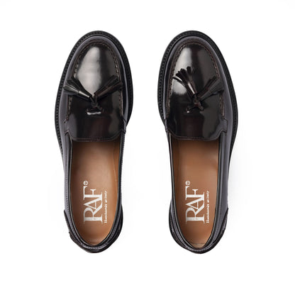 Mocassins A104PN femme à pampilles en cuir - Bordeaux
