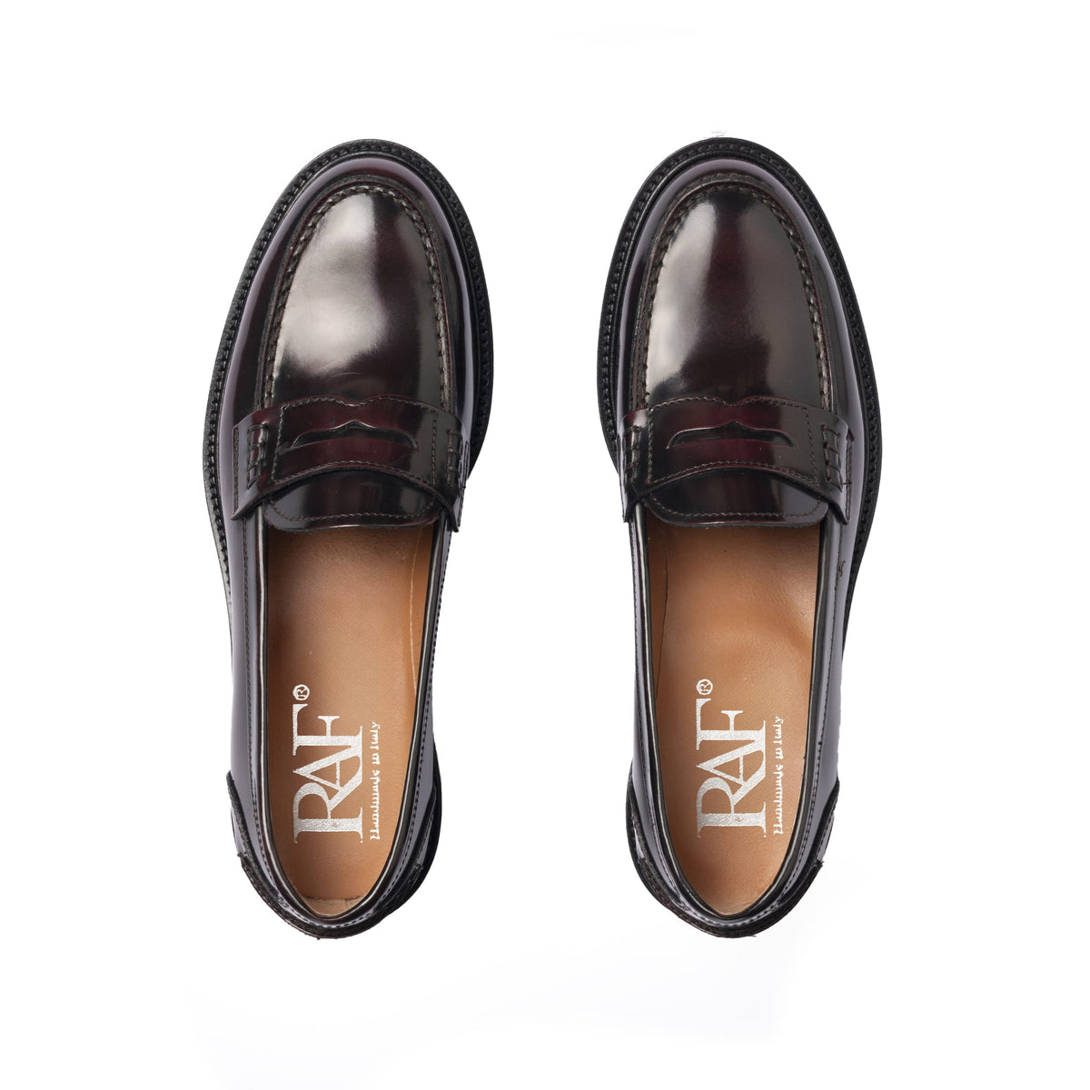 Mocassins femme en cuir - Bordeaux