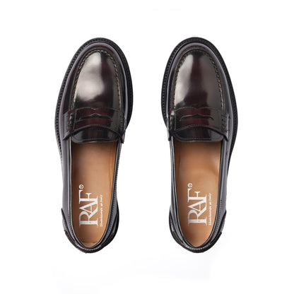Mocassins femme en cuir - Bordeaux