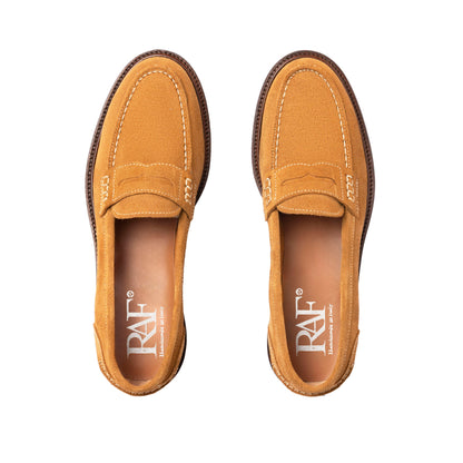 Mocassins femme en daim - Cognac