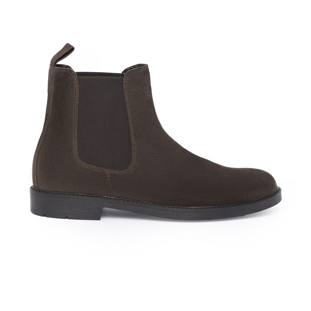 Suede Beatles Boots - Dark Brown