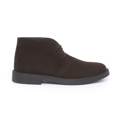 Suede Leather Ankle Boots - Blue