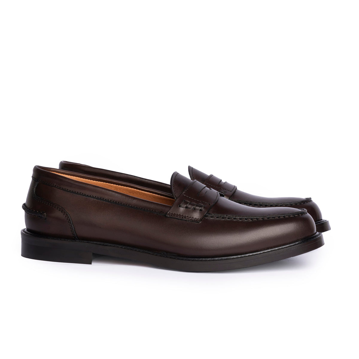 Mocassins femme en cuir - Marron foncé