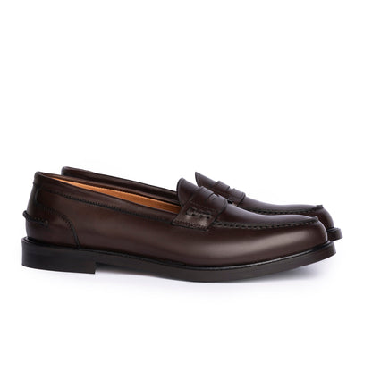 Mocassins femme en cuir - Marron foncé
