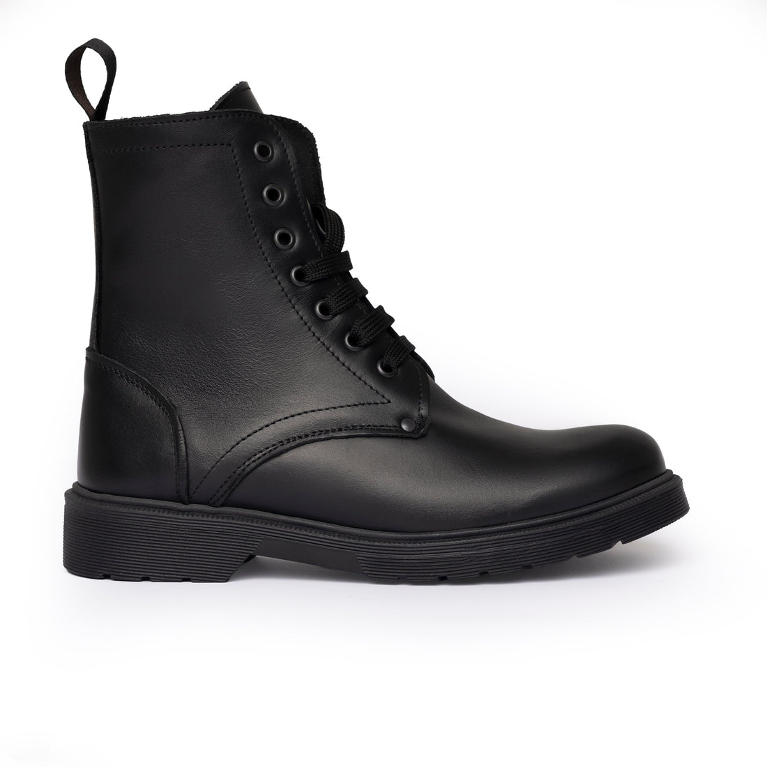 Bottines femme en cuir - Noir