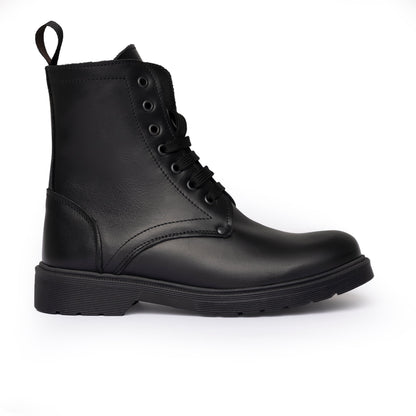 Bottines femme en cuir - Noir