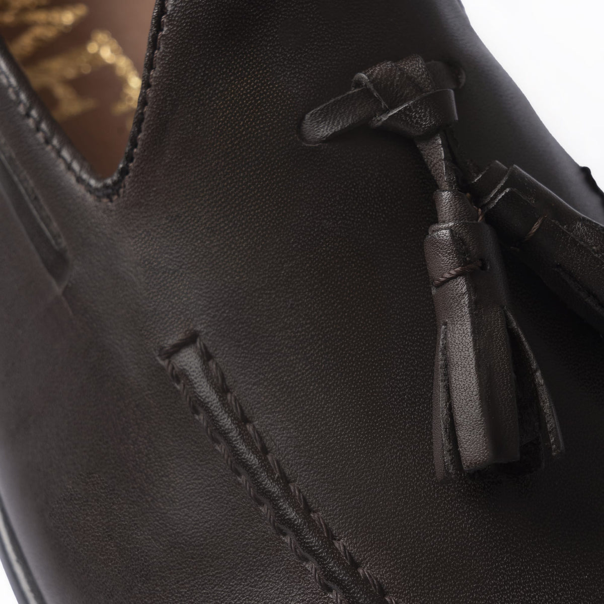 Mocassins à pampilles en cuir - Marron foncé