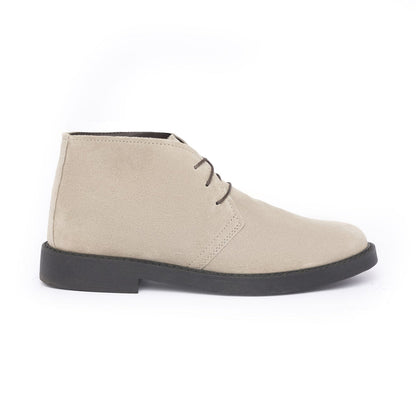 Suede Leather Ankle Boots - Turtledove