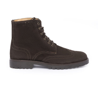 Bottines brogues en daim - Marron foncé