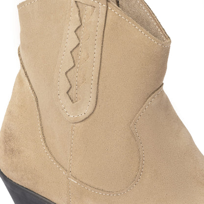Bottines santiags femme - Taupe