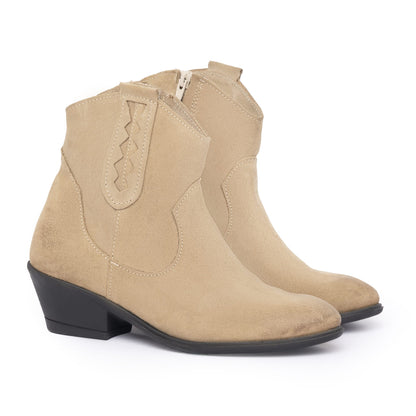 Bottines santiags femme - Taupe