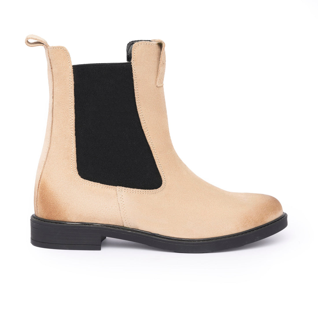 Chelsea boots femme en daim - Taupe
