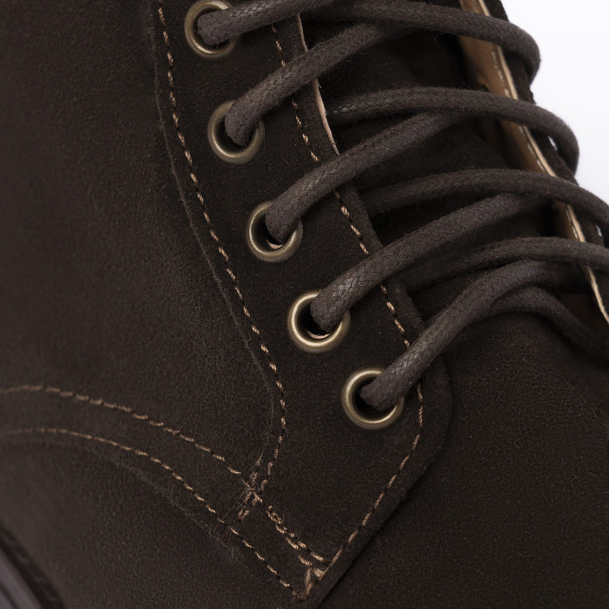 Bottines à lacets en daim - Marron foncé
