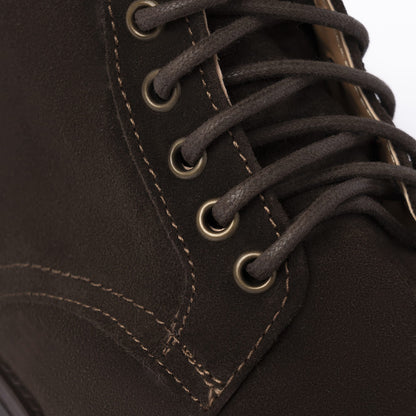 Bottines à lacets en daim - Marron foncé
