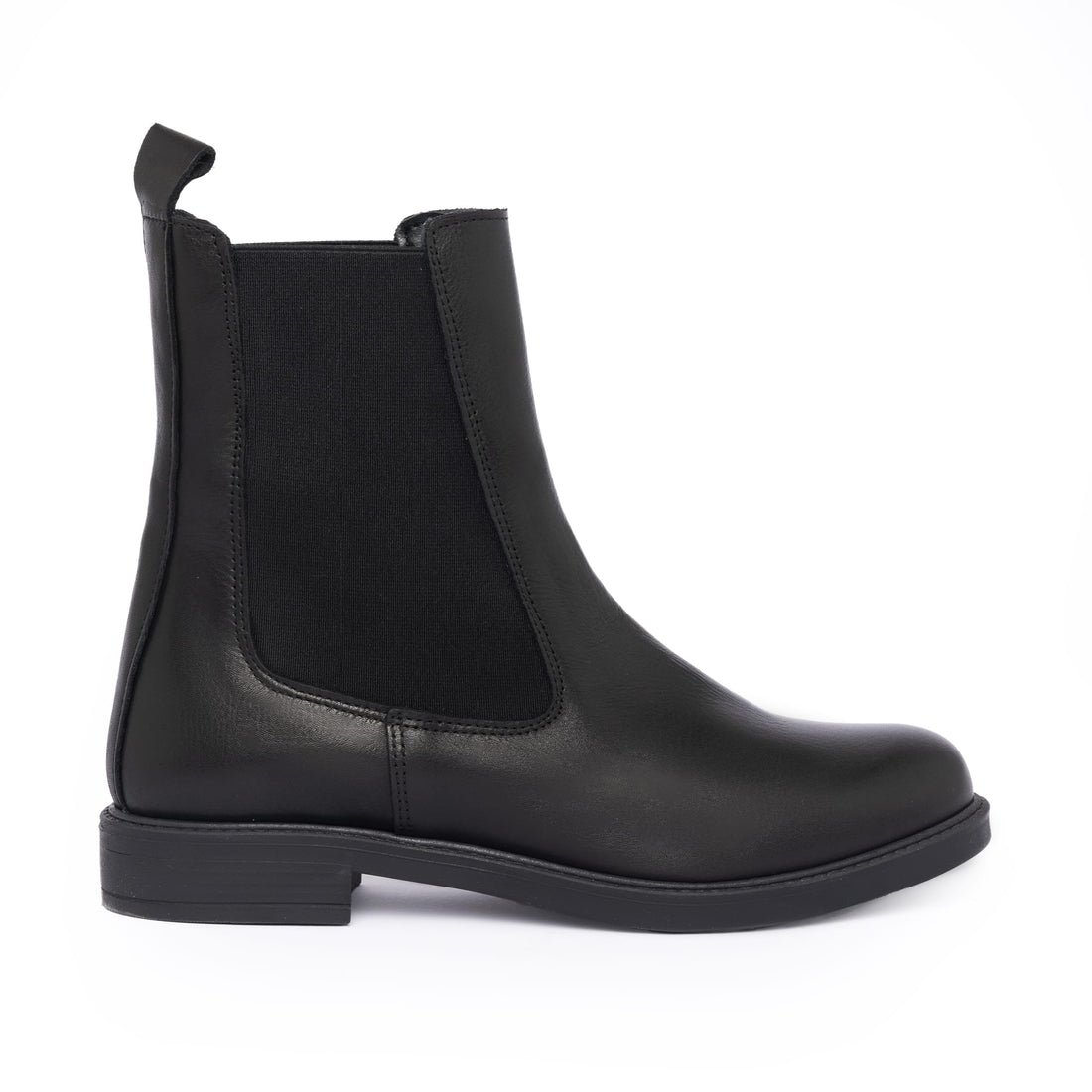 Chelsea boots femme en cuir - Noir