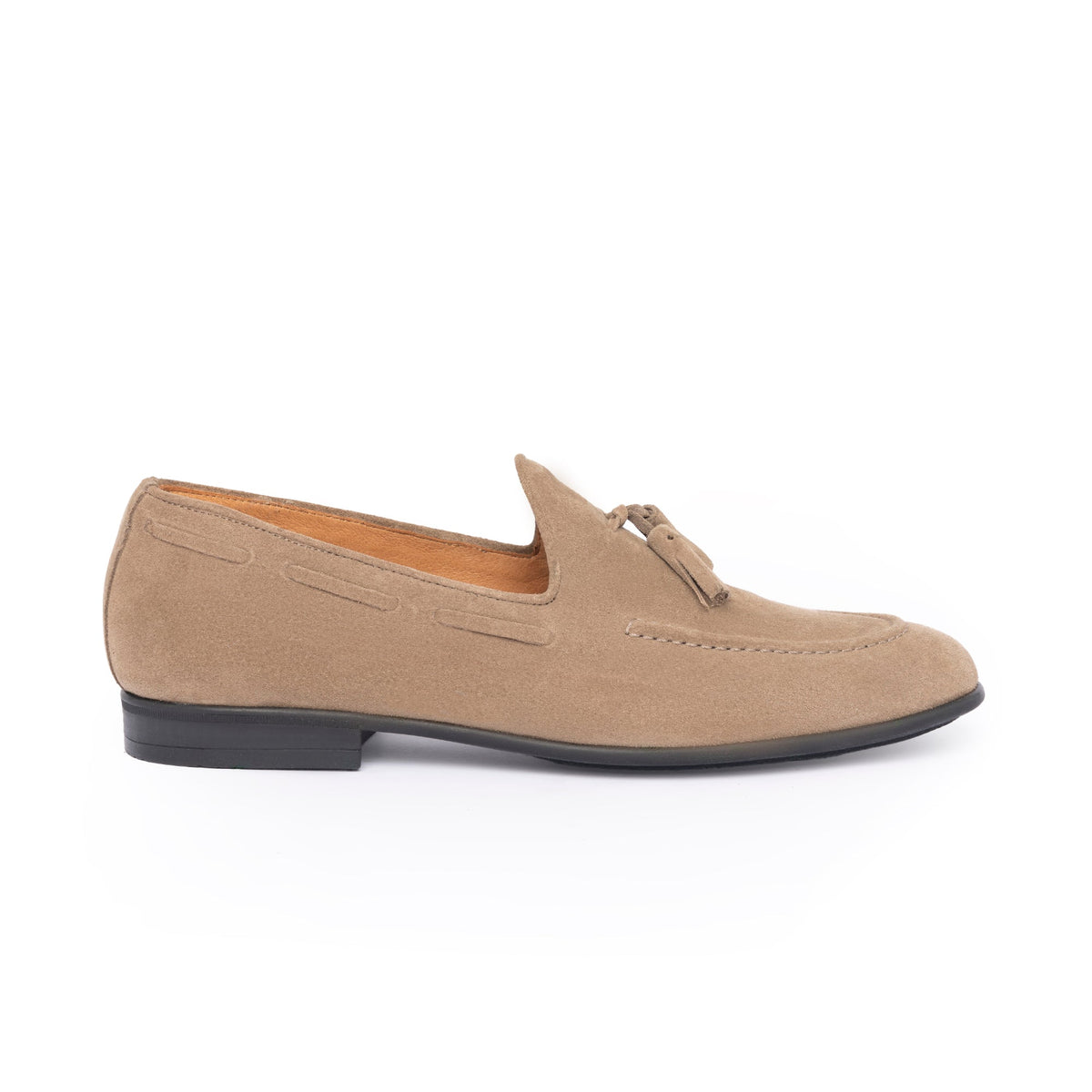 Mocassins à pampilles en daim - Taupe