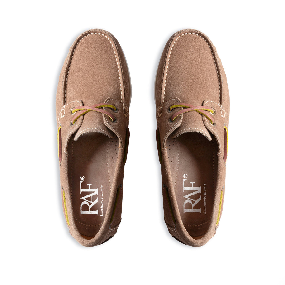 Mocassins bateau femme en daim - Taupe