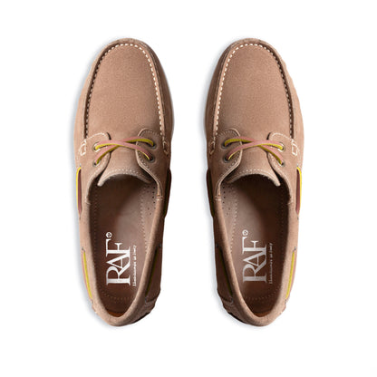 Mocassins bateau femme en daim - Taupe