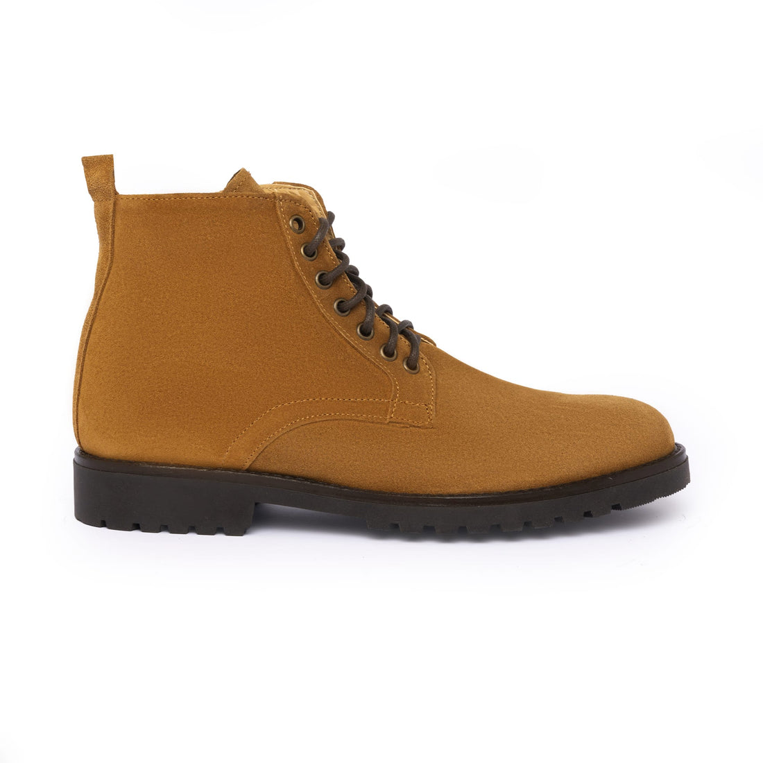 Bottines à lacets en daim - Cognac