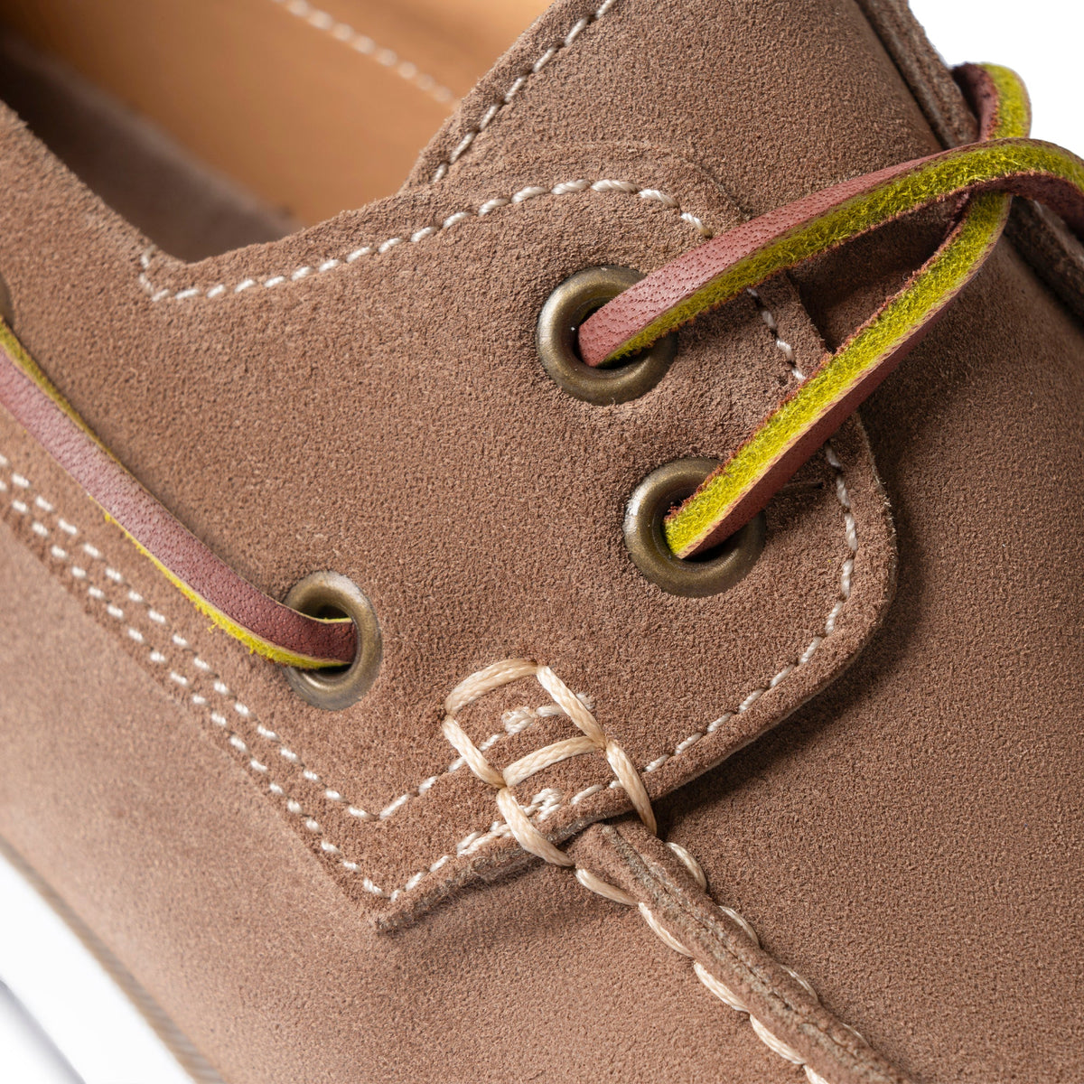 Mocassins bateau femme en daim - Taupe
