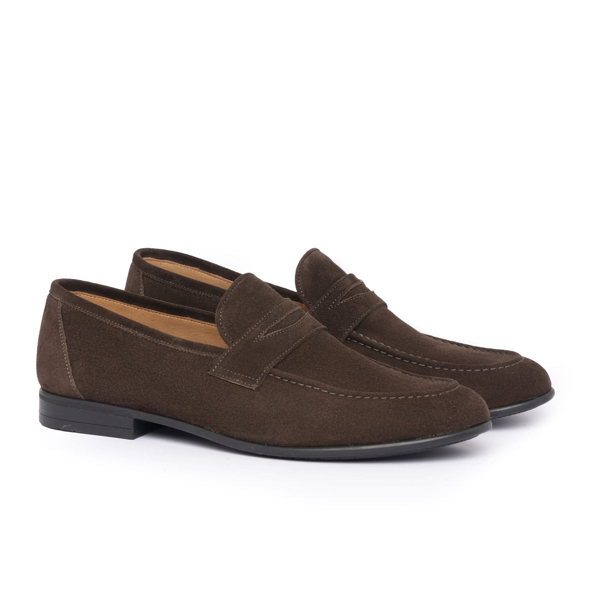 Mocassins en cuir suédé - Marron foncé