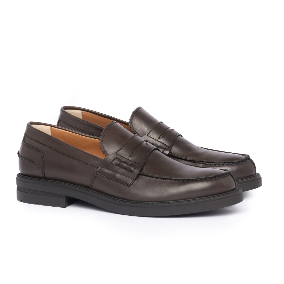 Mocassins en cuir - Marron foncé