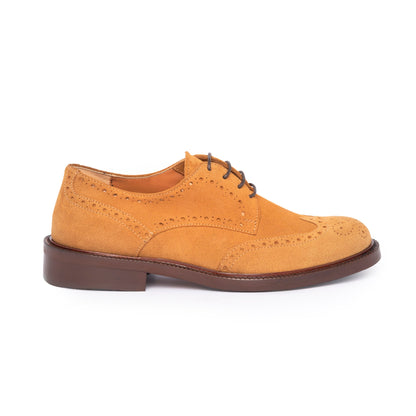 Richelieu femme en daim - Cognac