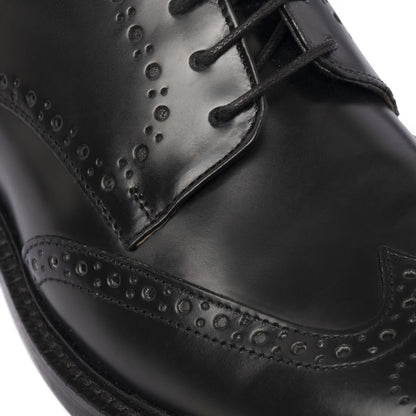 Richelieu femme en cuir brossé - Noir