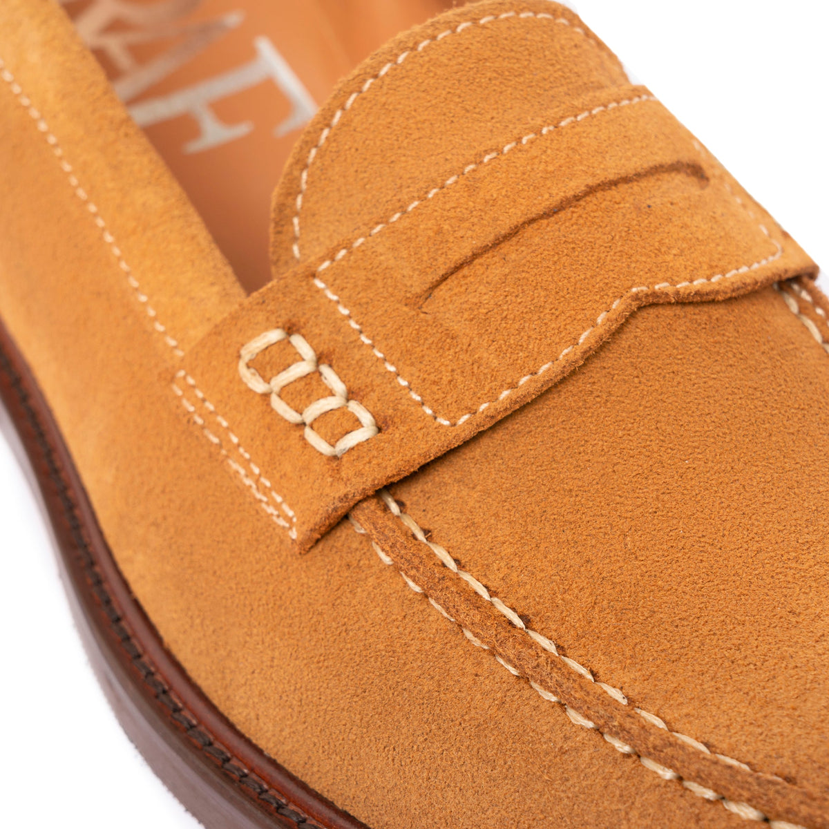 Mocassins femme en daim - Cognac