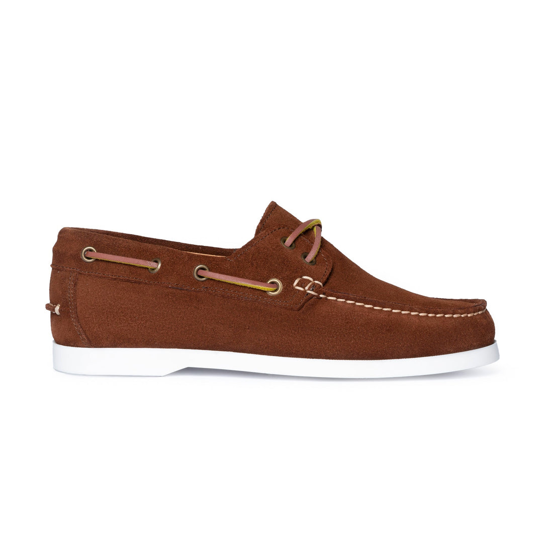 Mocassins bateau femme en daim - Rouille